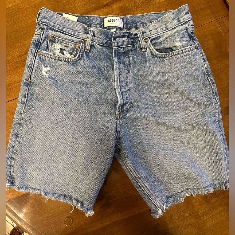 Agolde Long Denim Shorts